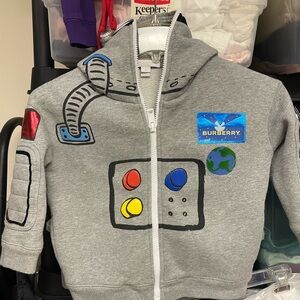 Burberry Kids Astronaut Gray Hoodie